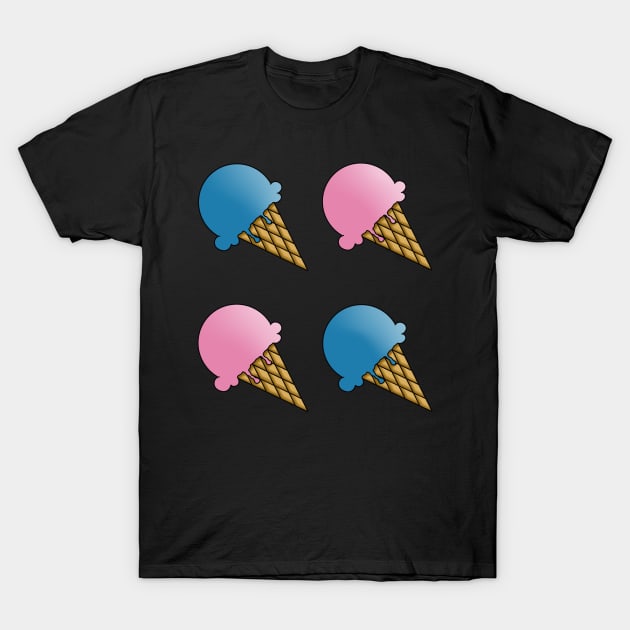 2 Flavor Ice Cream Pattern - Cotton Candy Palette - Sticker Pack